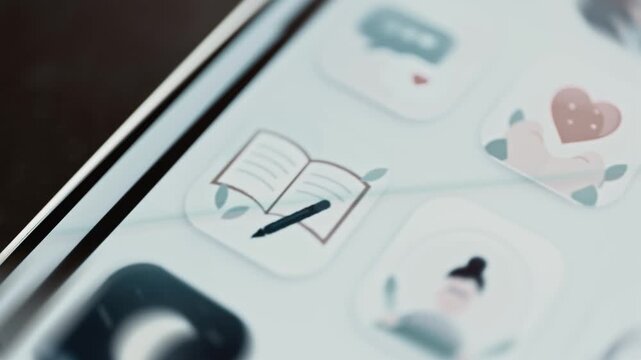 Open journal icon suggests reflective self-care practice