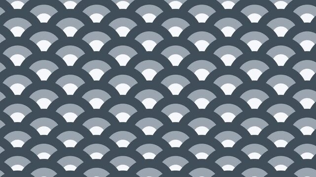 Slate gray overlapping scale pattern gliding like waves seamless loop