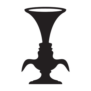 Rubin vase optical vector silhouette Editable Vector