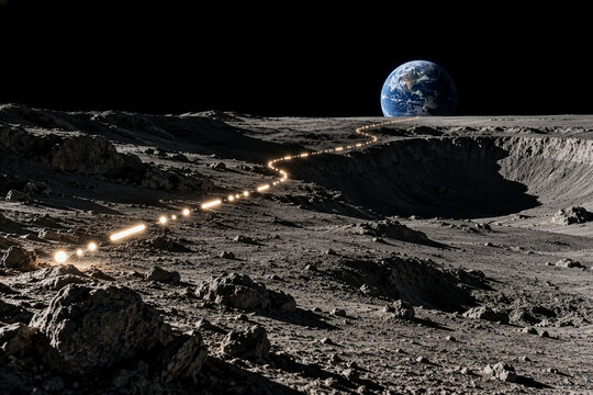 Morse Code Light Signal from the Moon to Earth