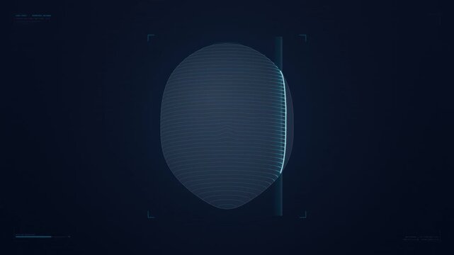 Liveness Detection Anti Spoofing Biometric Animation with 3D Depth Scan Verification and Face Authentication Dark Background Seamless Loop Corporate Cybersecurity Technology Video