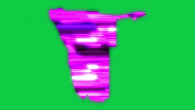 Namibia purple news headline effect map pop animation green background