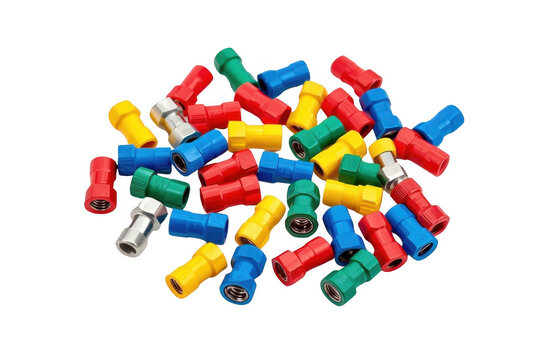 Colorful electrical coaxial cable f type connectors pile