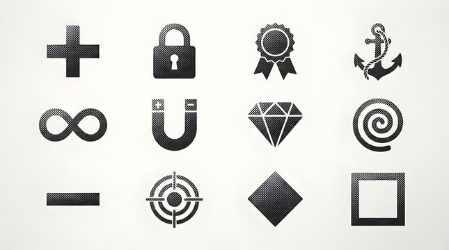 Comprehensive collection of versatile black icons for business and creative app projects.