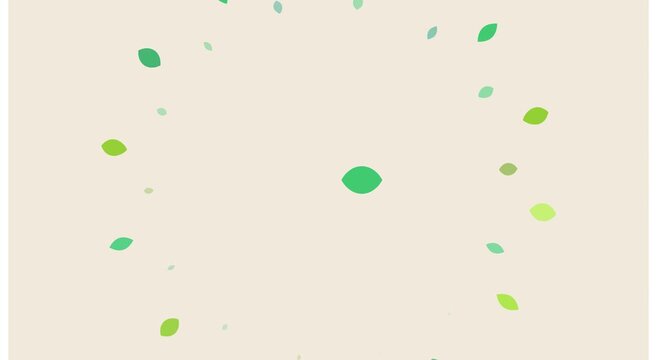 Minimalist green leaf burst animation, organic floral pattern motion background, eco-friendly growth concept, nature abstract