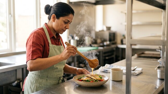 Chef serves Assamese sour fish curry