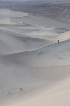 Eureka Sand Dunes of Death Valley at dusk