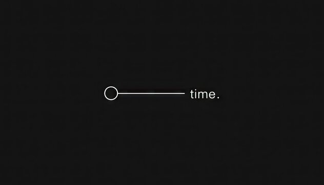 Minimal loading circle beside lowercase time text