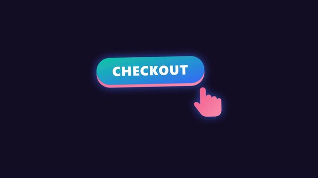 Checkout button click vibrant gradient animation loop