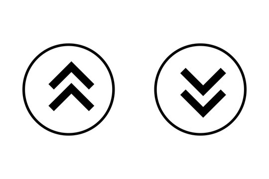 Black and white arrow icons for scroll up and scroll down navigation buttons