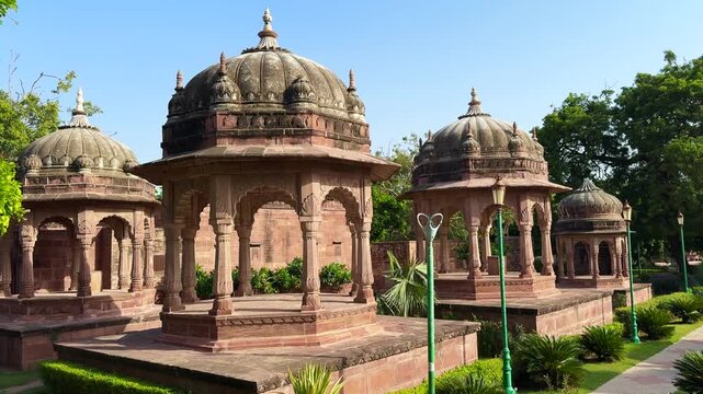 famous mandore garden with unique temples in jodhpur