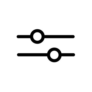 Adjustment Sliders Vector Icon for Settings and Audio Equalizer