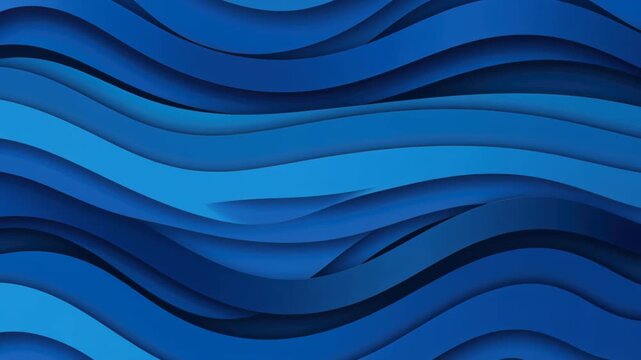Abstract Blue Waves: A seamless pattern of flowing blue waves, creating a modern and dynamic abstract design with a sense of depth and movement.