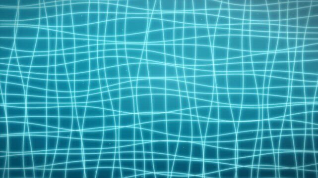 Sunlit swimming pool with intersecting wave net caustics pattern