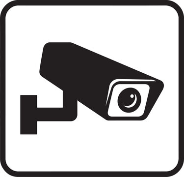 CCTV security camera surveillance monitoring safety vector icon   