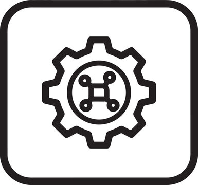 Gear settings cog wheel configuration tech system vector icon   