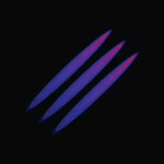 Obraz premium Diagonal glowing red and blue light stripes abstract vector elements for futuristic neon graphics