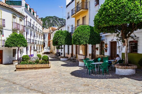 A square with fountain in Ubrique, Spain