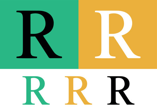 Elegant R letter design for corporate identity and logos.