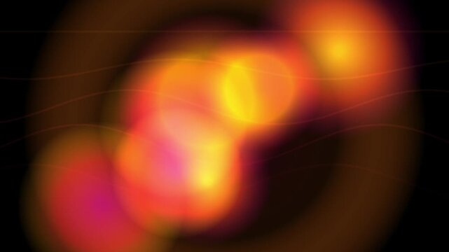 Cinematic orange bokeh light leaks, warm glowing abstract background, soft out of focus lens flare circles, vibrant light transitions for video editing