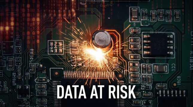 Cybersecurity threat warning digital concept.