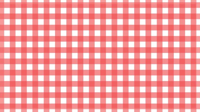 Red and white checkered gingham pattern seamless textile background