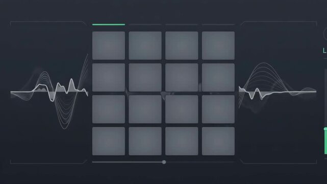 digital interface popup notification confirming that pattern is saved displayed over dark studio software background featuring visual audio waveforms and grid elements