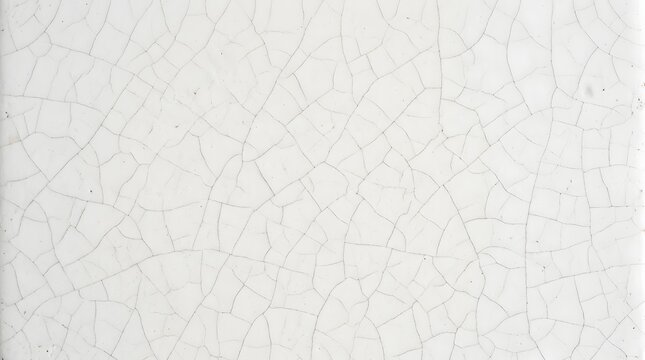 Minimalist white crackle ceramic texture with matte glaze finish and fine surface crazing detail