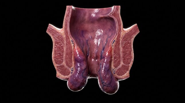 Prolapsed Internal Hemorrhoid Grade IV Anal Canal Model