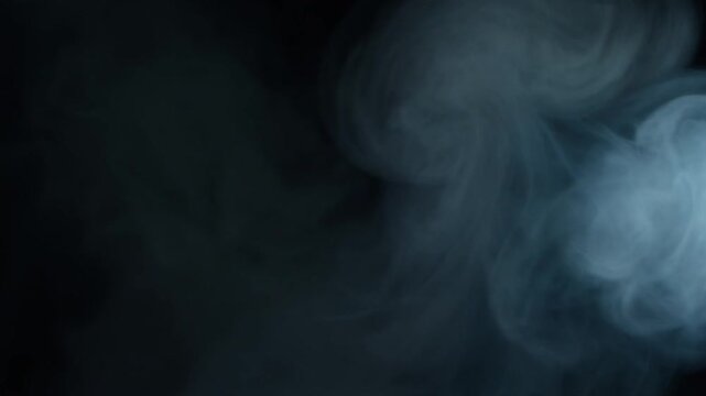 Soft Ethereal Smoke Wafting Gently Across a Dark Background