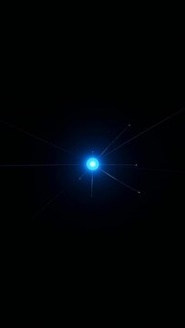 Abstract Blue Light Background with Radiating Rays, Glowing Energy and Futuristic Digital Effects for Technology Wallpaper Design