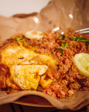 Simple street-side fried rice&mdash;looking tempting and tasting delicious&mdash;in the Jimbaran area, Bali, Indonesia, October 2, 2026.