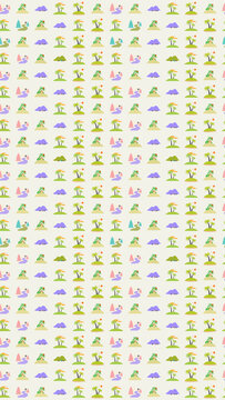 Stylized Tropical Island Pattern