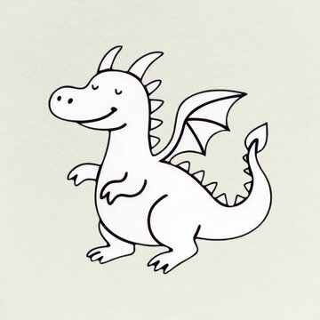 Cute cartoon dragon illustration animation isolated asset, transparent 4K video, alpha channel, ProRes 4444