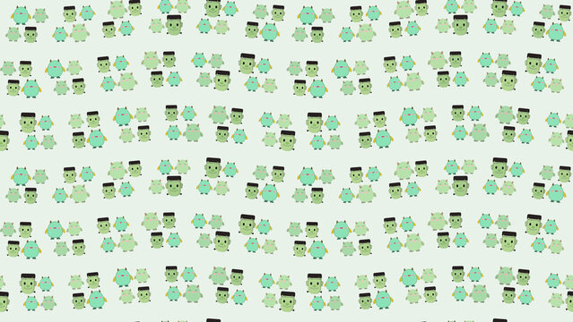 Cute monster pattern
