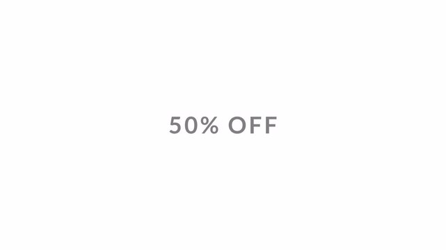 Mega Sale Promotional Animation with 50% Off, Sale Starts Soon Announcement, Last Day Shopping Deal and Shop Now Call to Action.