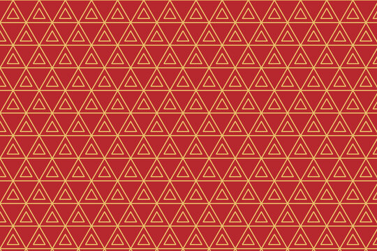 Japanese Uroko Fish Scale Pattern Background, Red and Gold