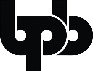 Modern interlocking alphabet letters b p and b monogram logo design icon vector for business branding © MSTACCHMA
