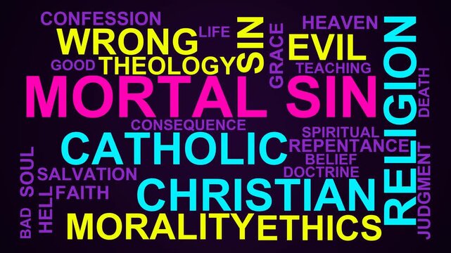 Mortal Sin Word Cloud