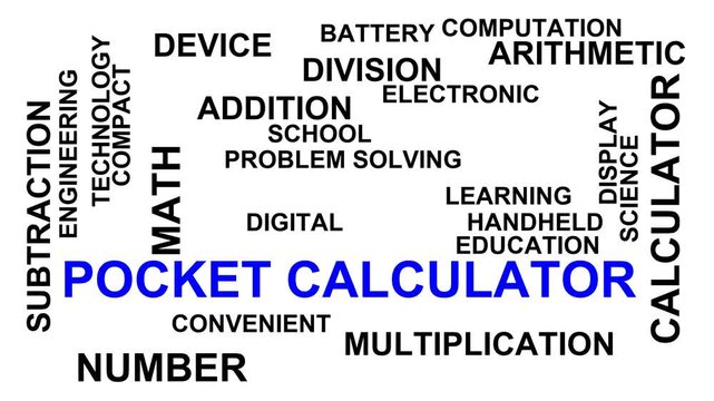 Pocket Calculator Word Cloud