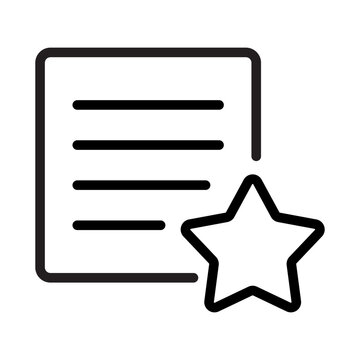Document sheet with a star icon symbolizing featured suggestions or top-rated recommended items