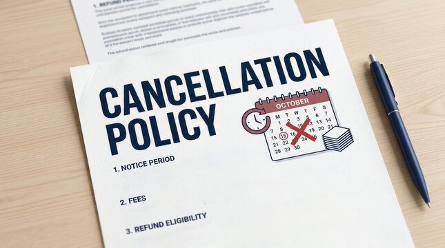 Cancellation Policy Document Refund Terms and Service Rules