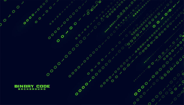 streaming of binary code number futuristic background