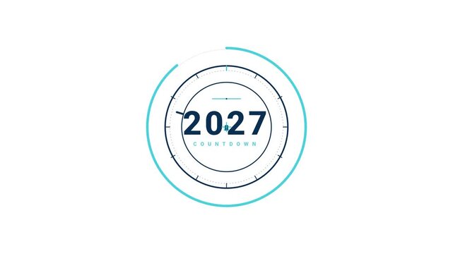 Futuristic blue digital eye blinking animation motion graphic with glowing cybernetic grid design elements for modern technology video footage