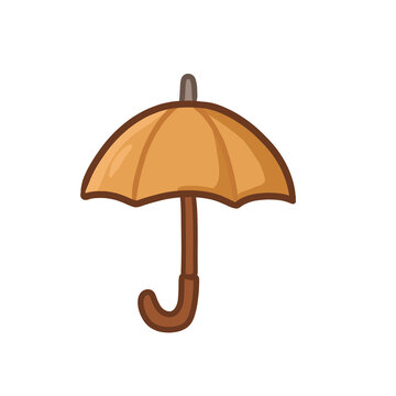 black umbrella isolated on white