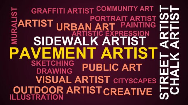 Pavement Artist Word Cloud