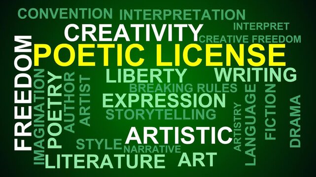 Poetic License Word Cloud