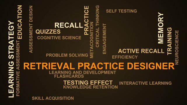Retrieval Practice Designer Word Cloud