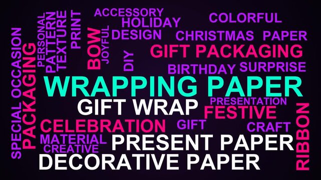 Wrapping Paper Word Cloud