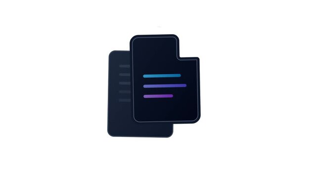 Duplicated Digital Document Files Interface Icon